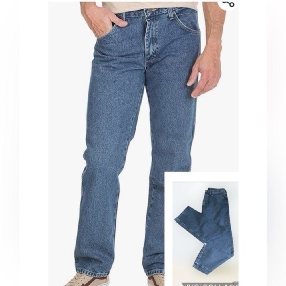 Wrangler Classic Regular Fit 5 Pocket Cotton Men’s Medium Washed Jeans 31X30